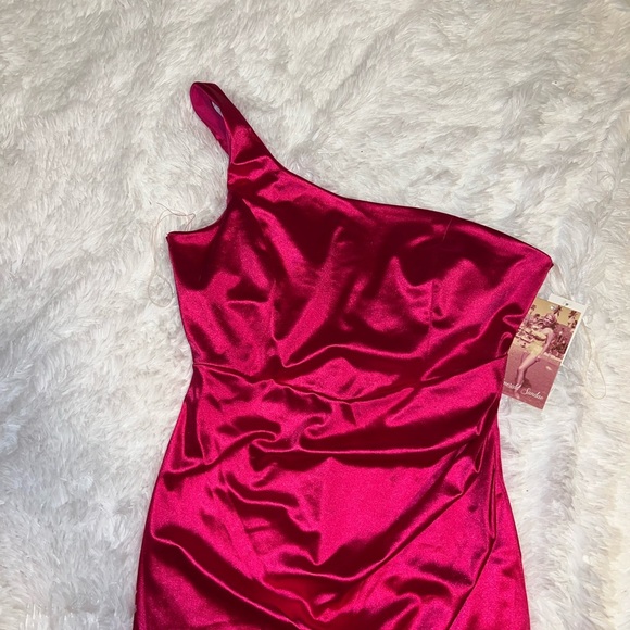 NWT Altar’d State Emerald Sundae Pink One Shoulder Dress size XL Formal Wedding - Picture 1 of 5